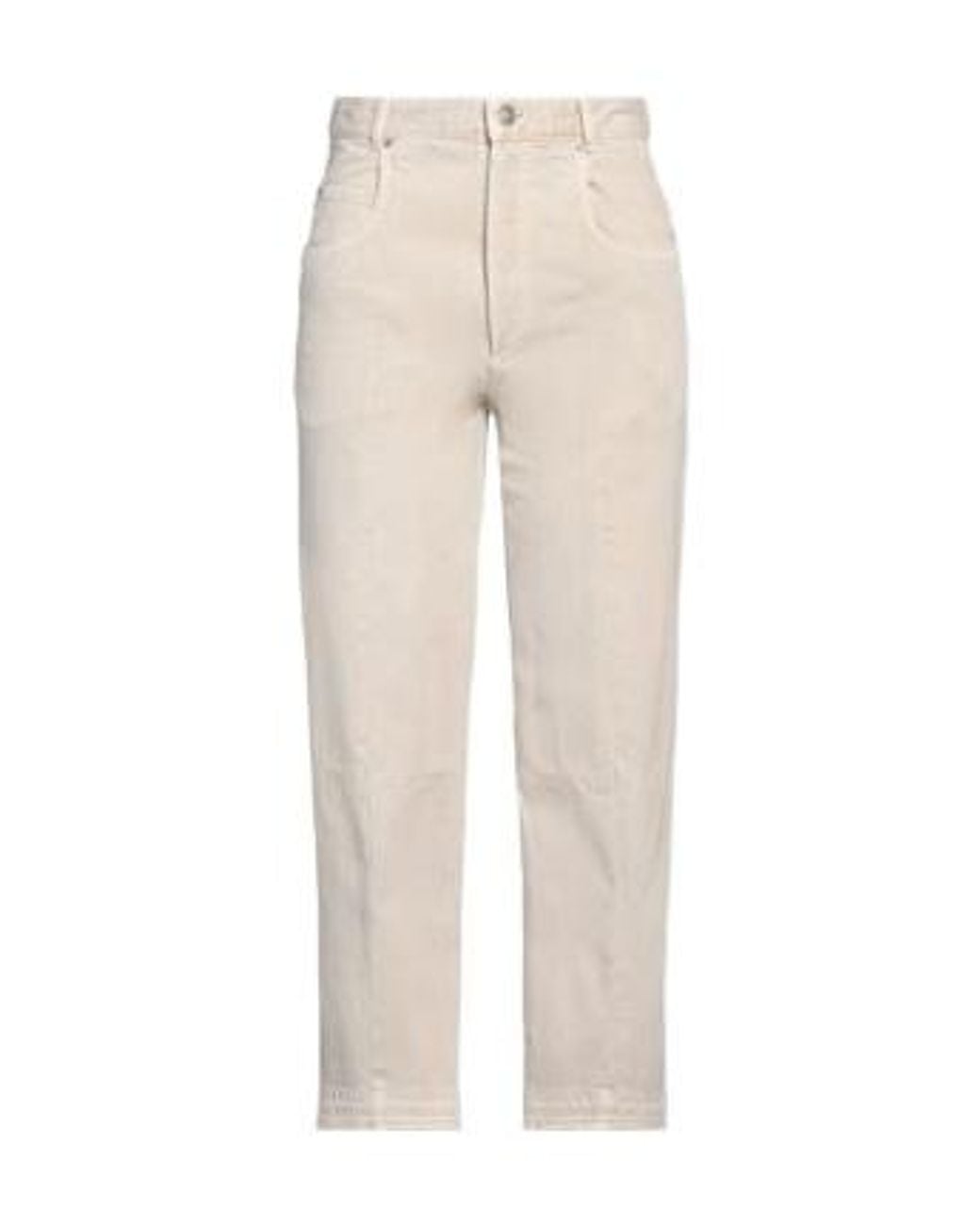 Isabel Marant Natural Solid Minimal Straight Leg Jeans