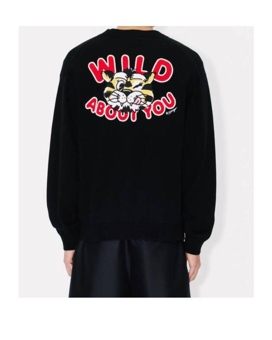 KENZO Black Wild Tiger Knitted Cardigan for men