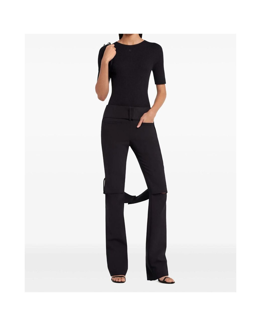 Courreges Black Solar Light Jumper