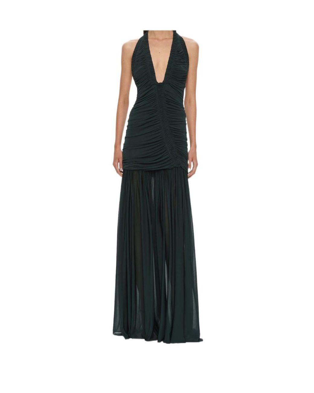 Christopher Esber Black Orion Flared Maxi Dress