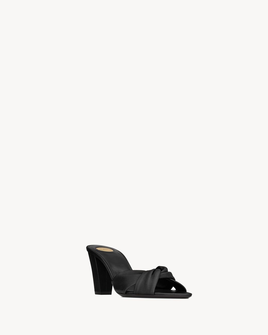 Saint Laurent Black Franciane Twisted Mules