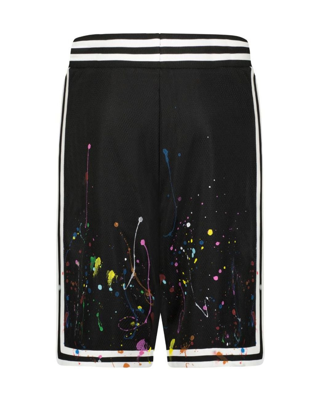 Haculla Black Painted Basketball Shorts for men