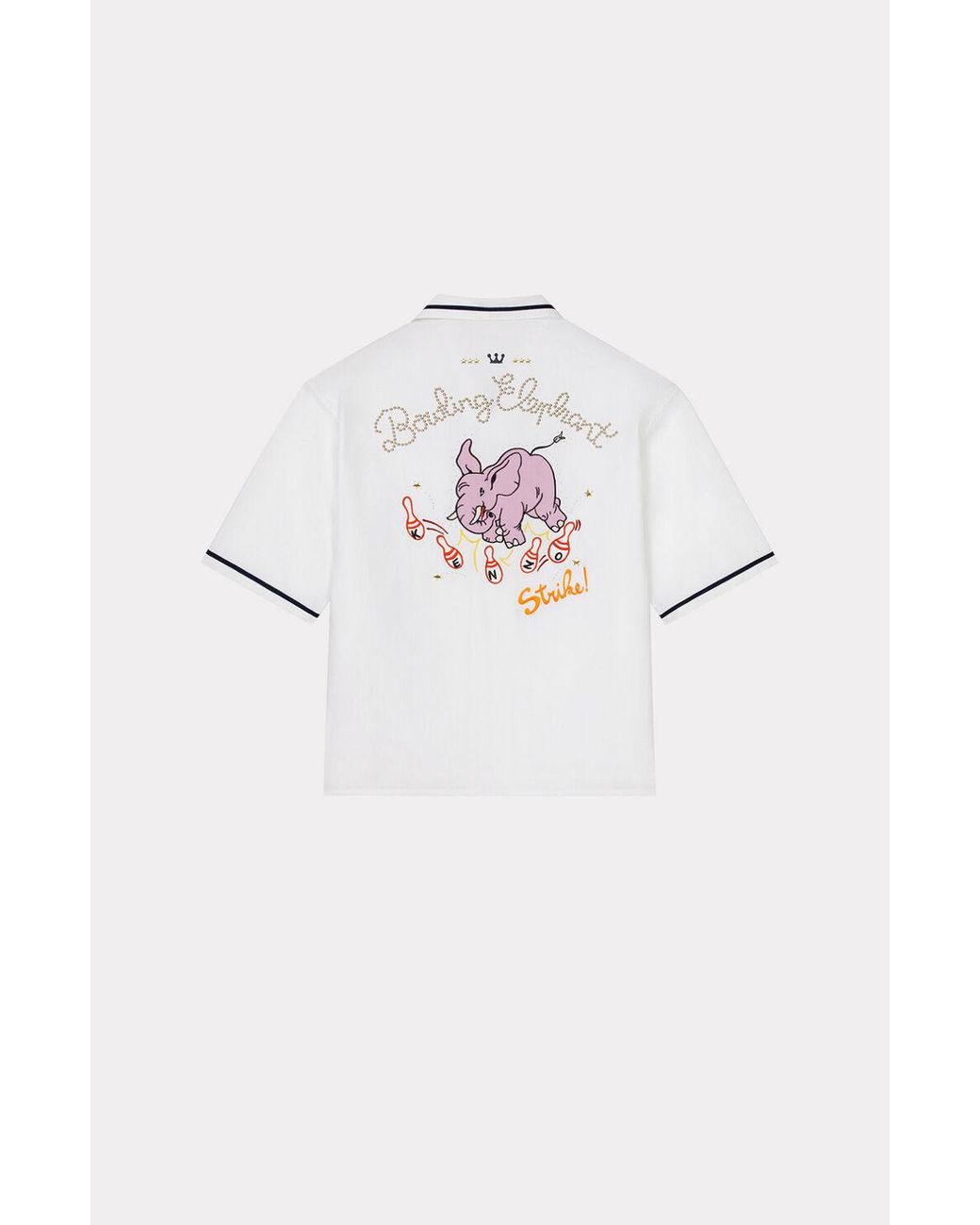 KENZO White 'Bowling Elephant' Hawaiian Shirt for men