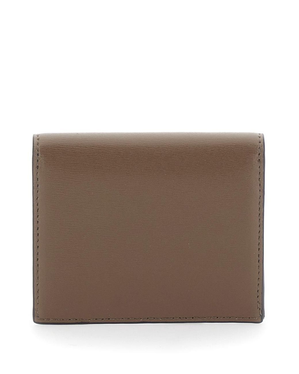 Totême  Brown T-Lock Leather Wallet