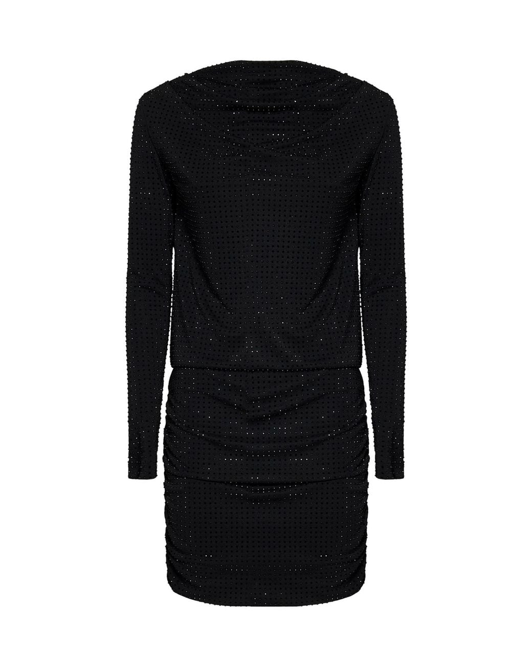 Versace Jeans Black Couture Draped Back Mini Dress