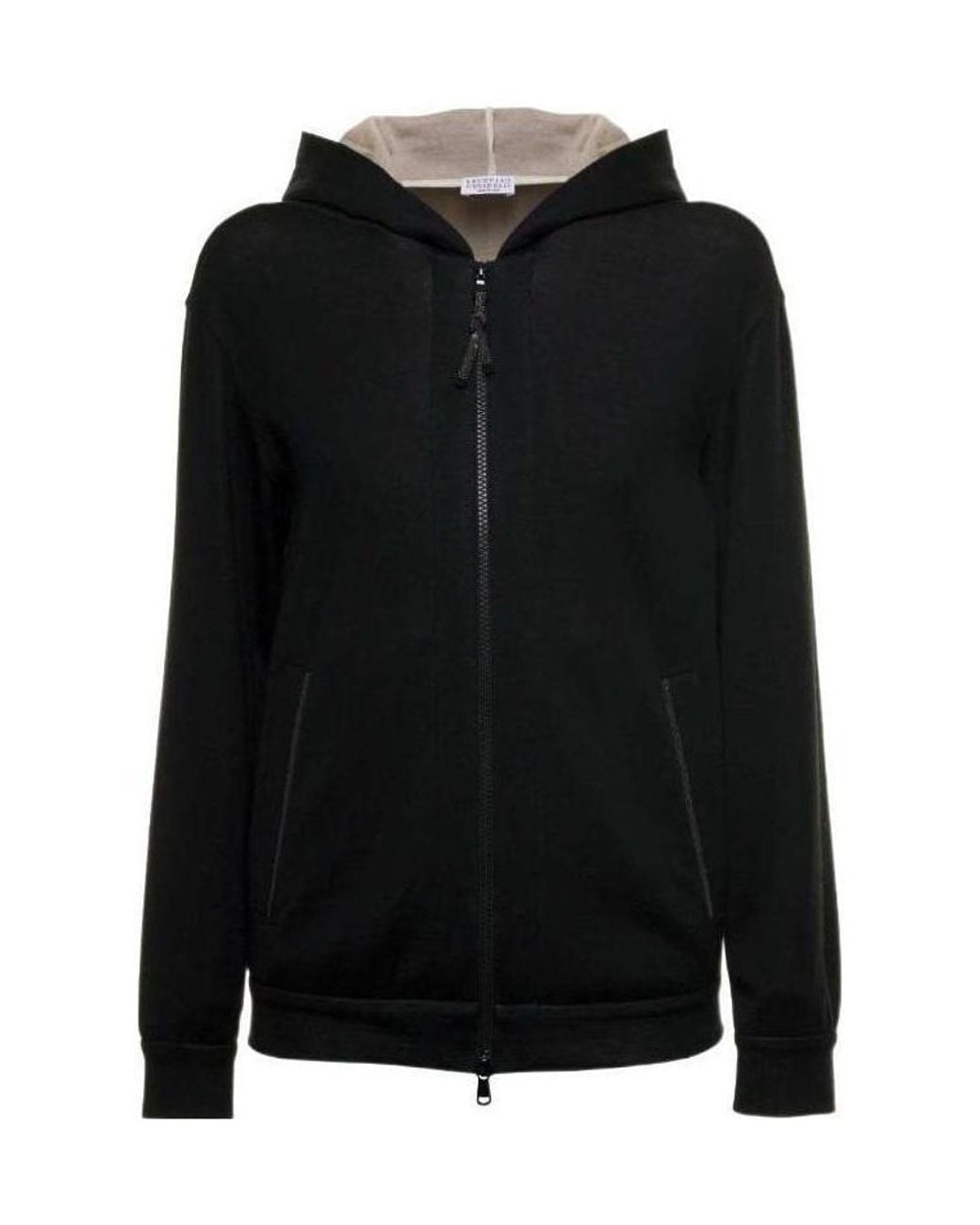 Brunello Cucinelli Black Zipped Hoodie