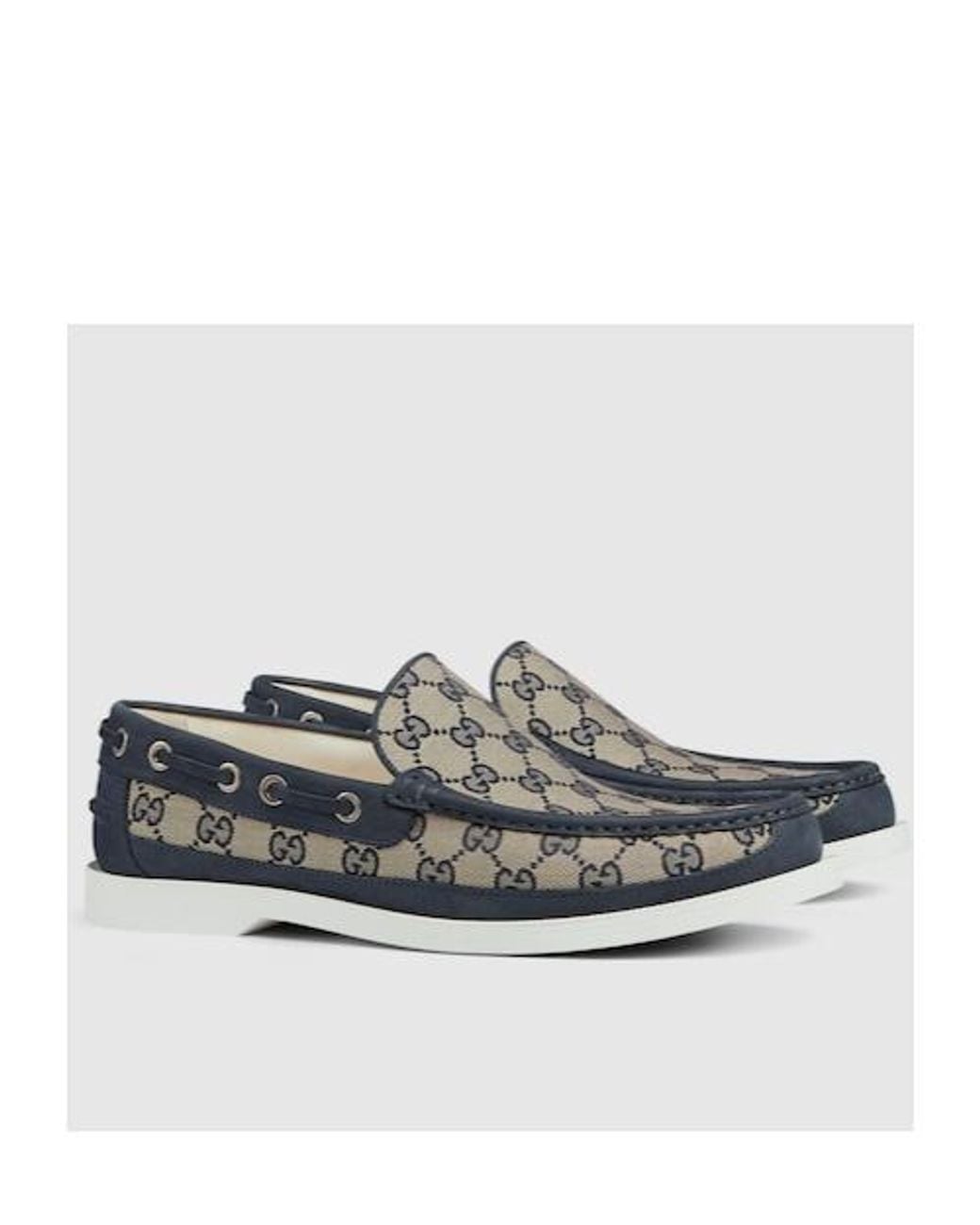 Gucci Gray Original Gg Loafers for men