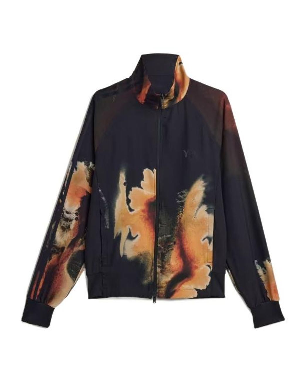Y-3 Blue Pattern-Printed Zipped Sweatshirt for men