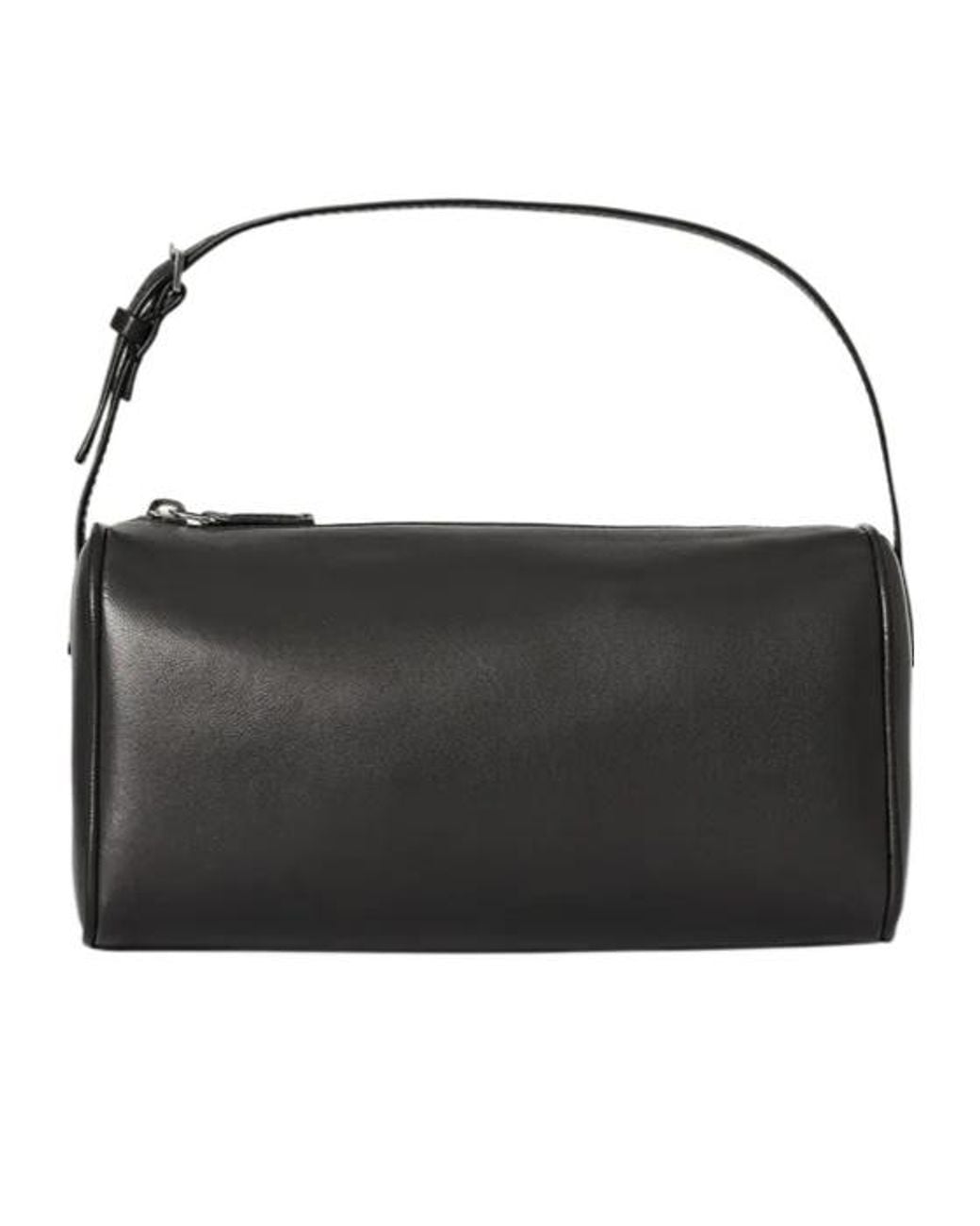 The Row Black Zip-Up Leather Tote Bag