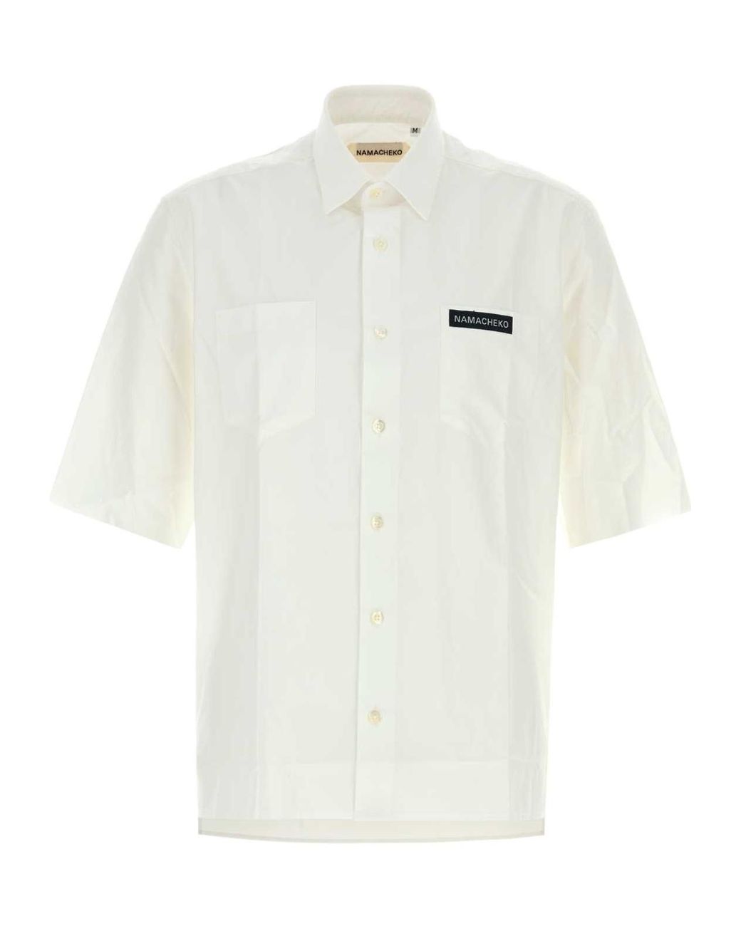 NAMACHEKO White Guardia Short Sleeve Shirt for men