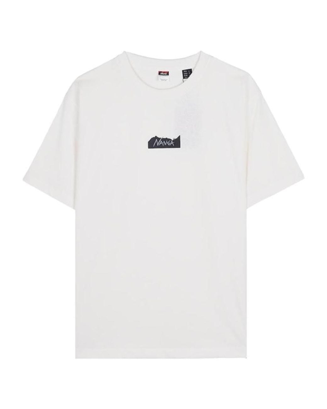 NANGA White Eco Hybrid Mt Logo-Print T-Shirt for men