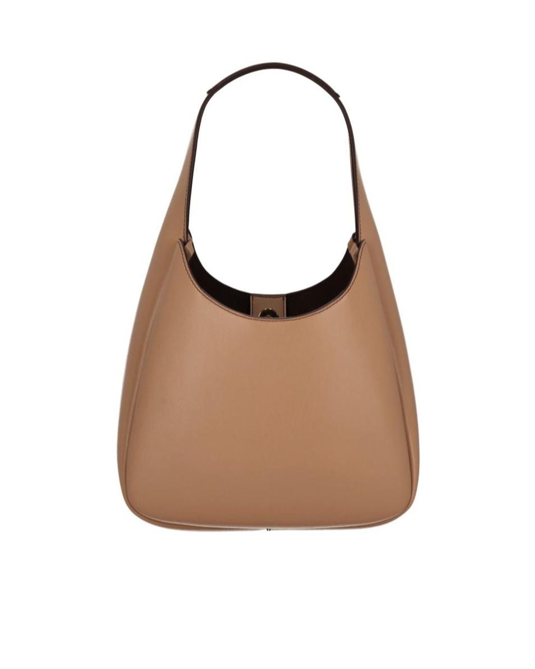 Stella McCartney Brown Logo Perforated Small Hobo Bag