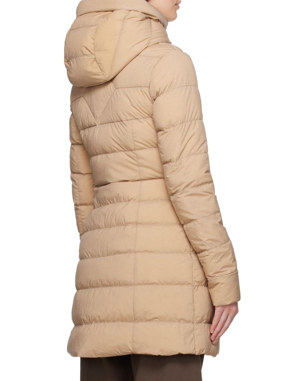 Canada Goose Natural Clair Hooded Quilted Coat