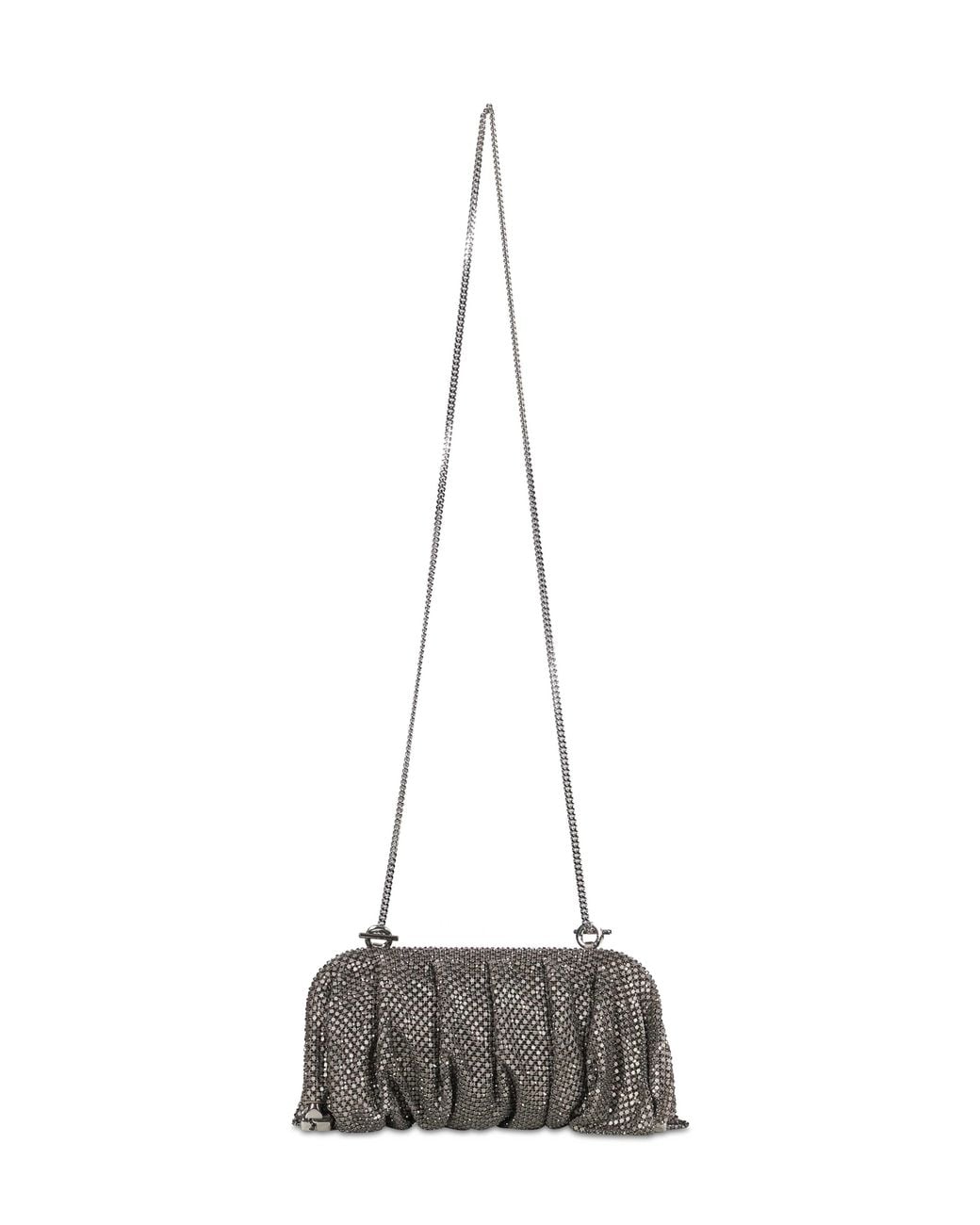 Benedetta Bruzziches Gray Magnetic-Clasp Clutch