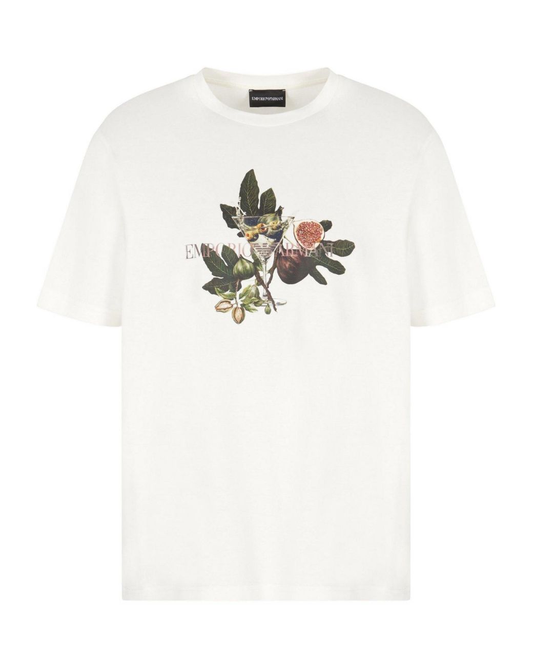 Emporio Armani Offwhite Crewneck Shortsleeve Tee for men