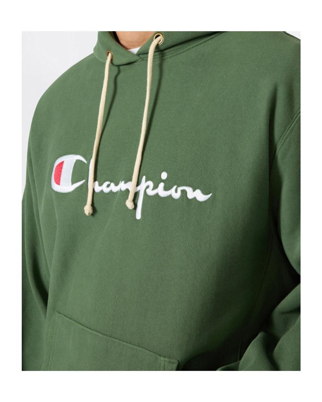Champion Green Hooded Sweatshirt for men