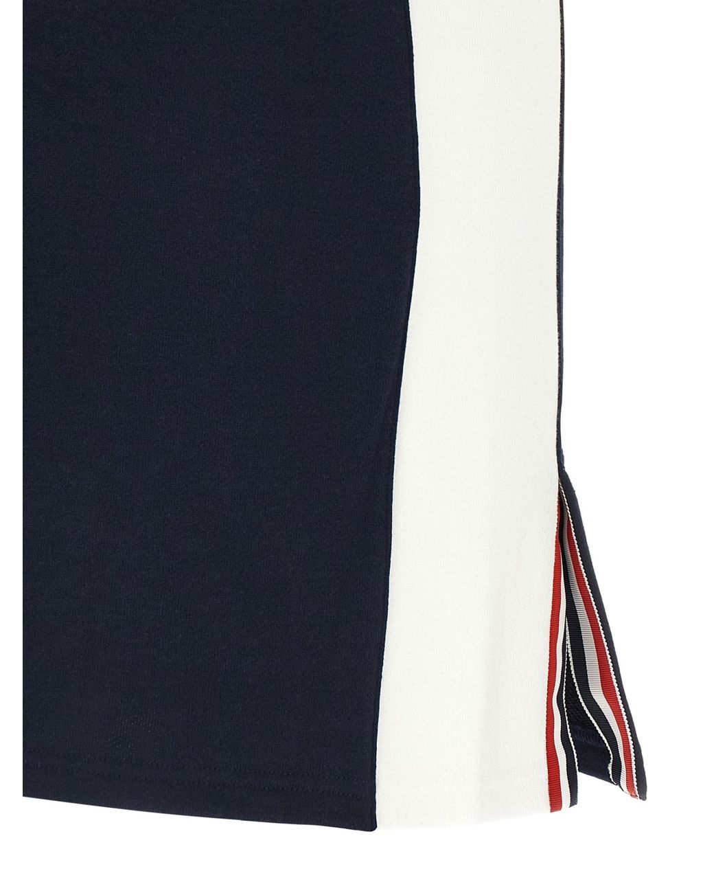 Thom Browne Blue Classic Four Stripe Knit Mini Skirt