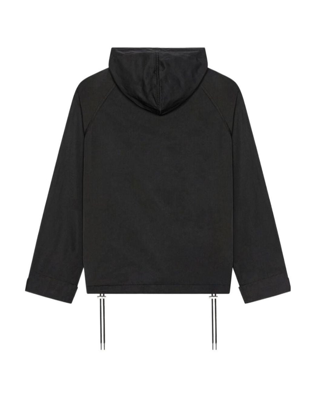 KENZO Black Logo Printed Drawstring Hoodie for men