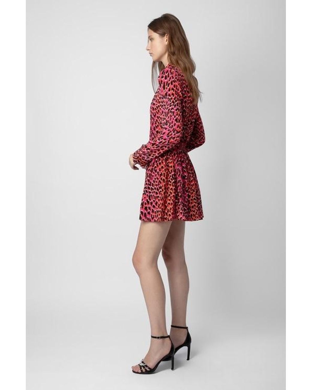 Zadig & Voltaire Red Leopard-Print Dress
