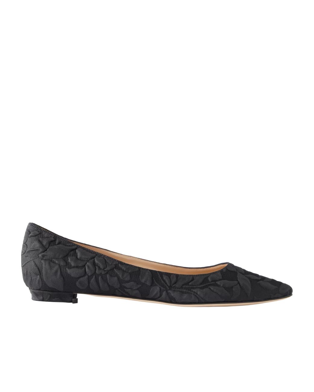 Manolo Blahnik Brown Emilia Wickstead Jacquard Point-Toe Flats