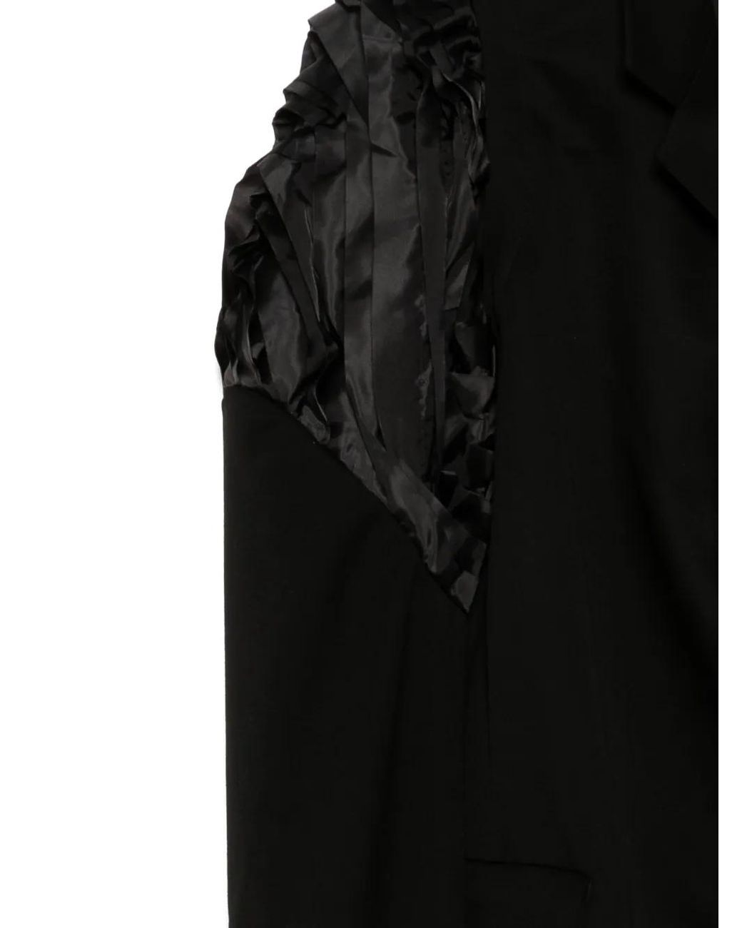 Comme des Garçons Black Ruffled-Sleeve Blazer