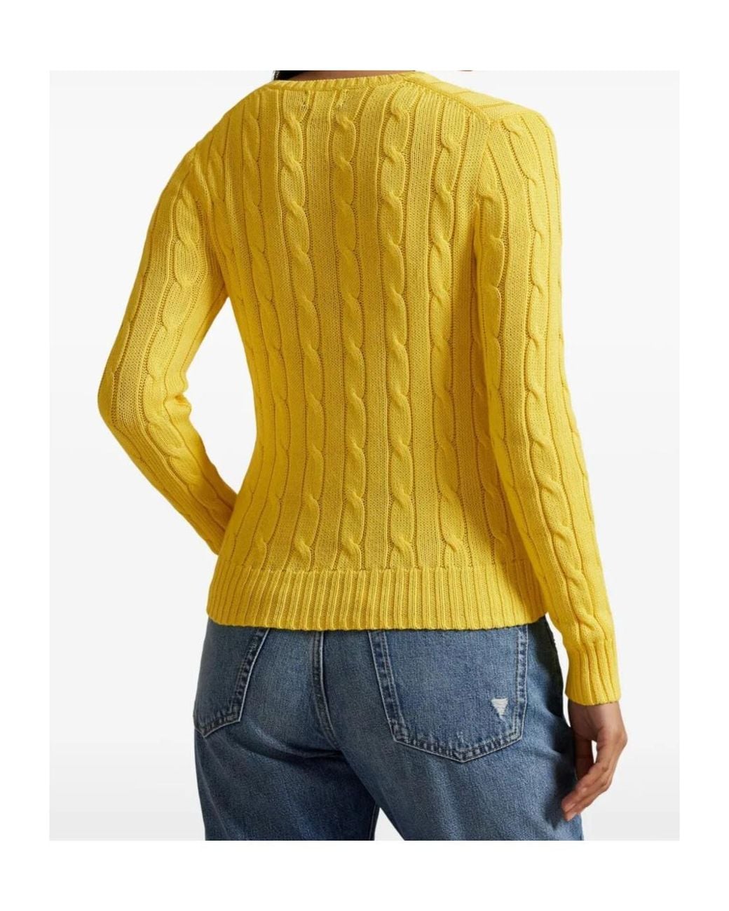 Polo Ralph Lauren Yellow Pony Embroidered Crewneck Jumper