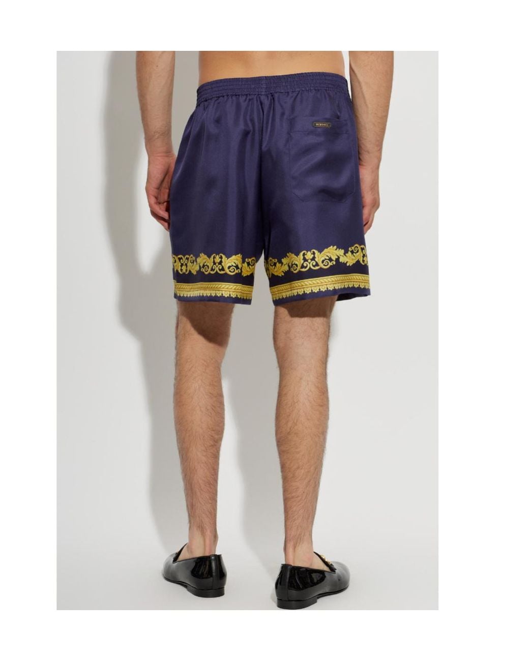 Versace Blue Printed Boardshorts for men