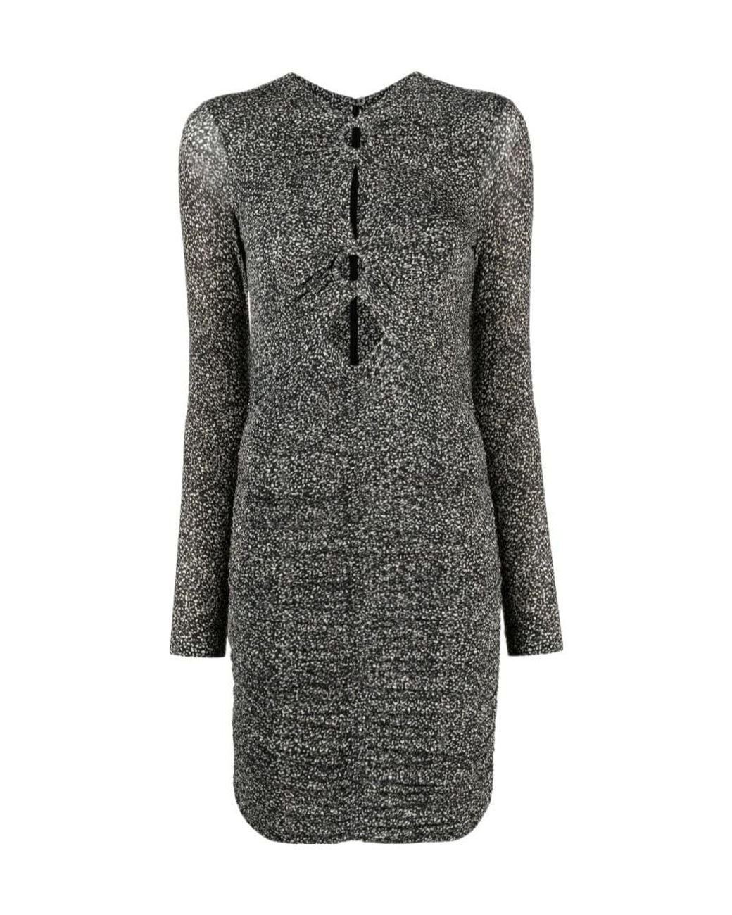 Isabel Marant Gray Cut-Out Minidress