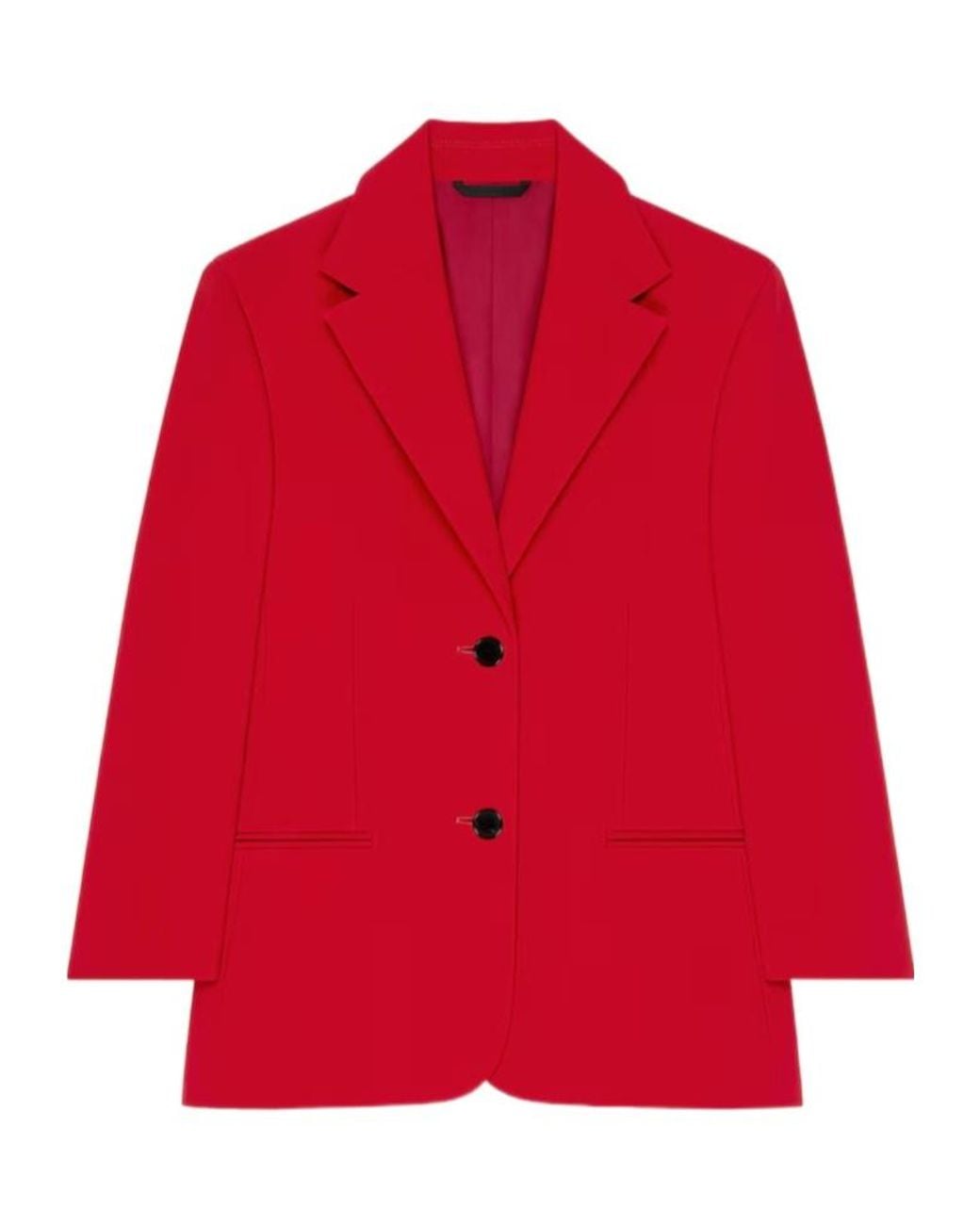 Givenchy Red Single-Breasted Jacket