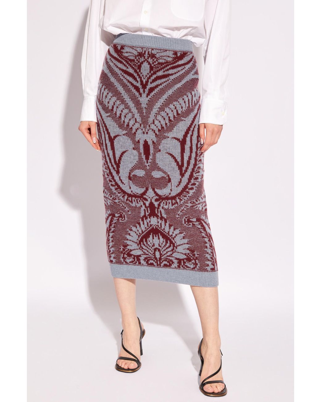Etro Multicolor Woolen Skirt
