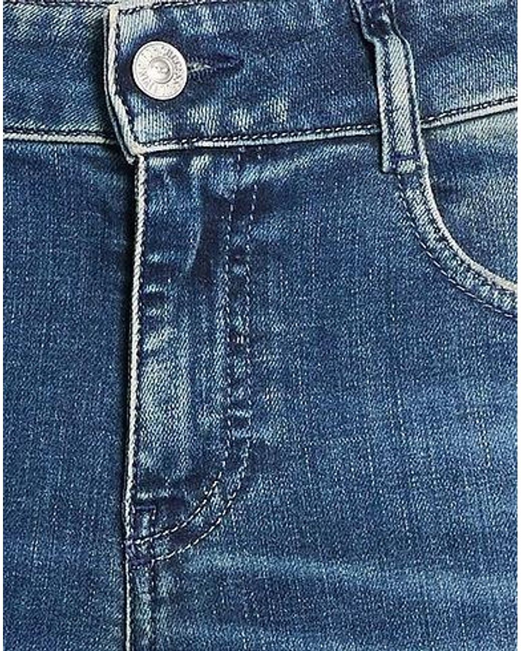 DIESEL Blue Denim Stretch Boot-Shaped Pants