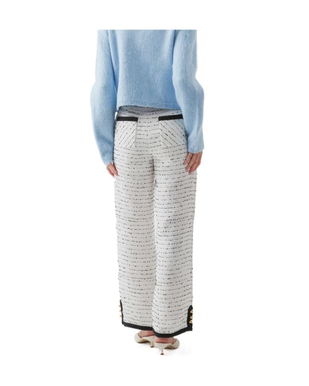 Marissa Chiara White Button Casual Pants