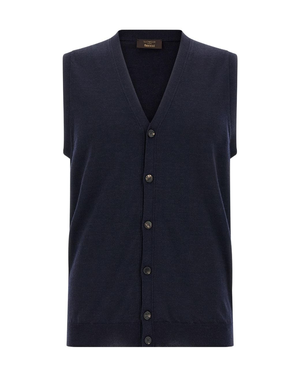 Zanone Blue V-Neck Vest for men