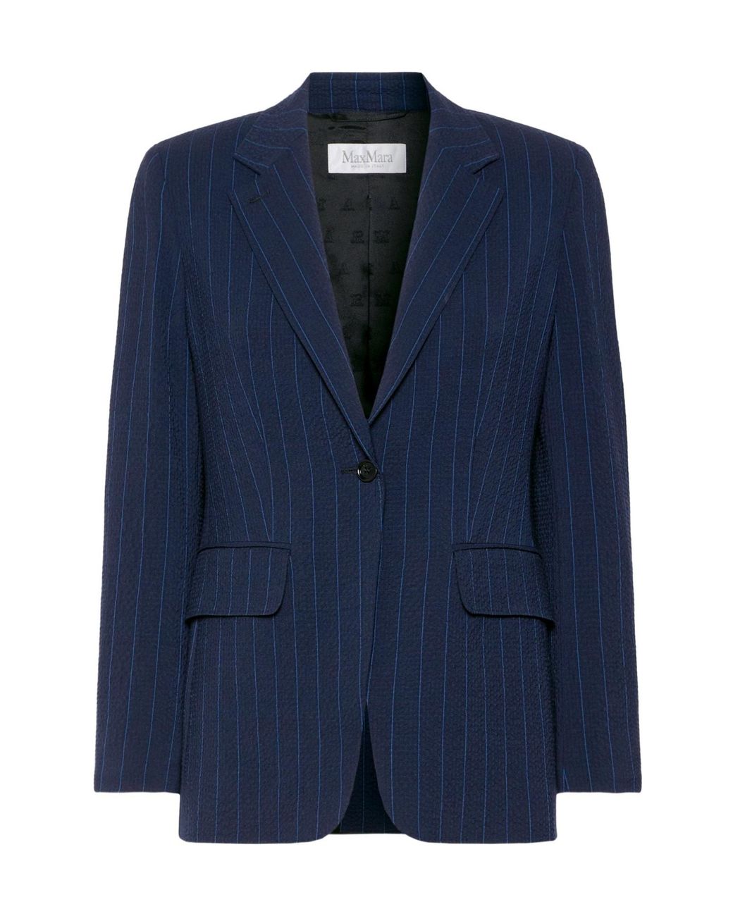 Max Mara Blue Long-Sleeved Suit Jacket