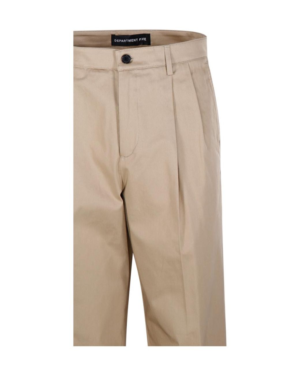 Department 5 Natural Pleated Chino Pants for men