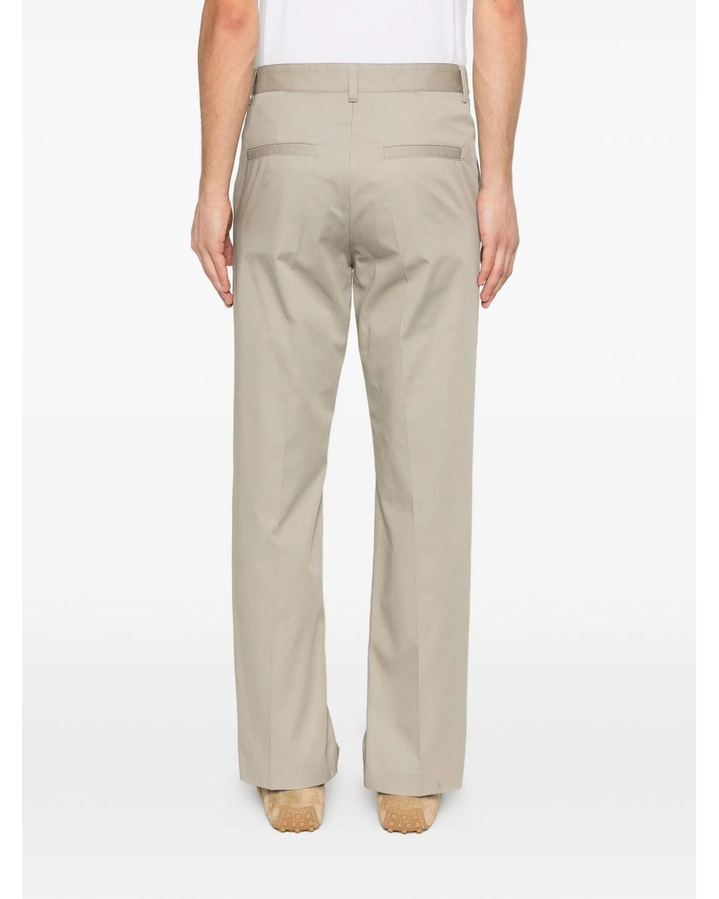 A.P.C. White Tailored Straight-Leg Pants for men