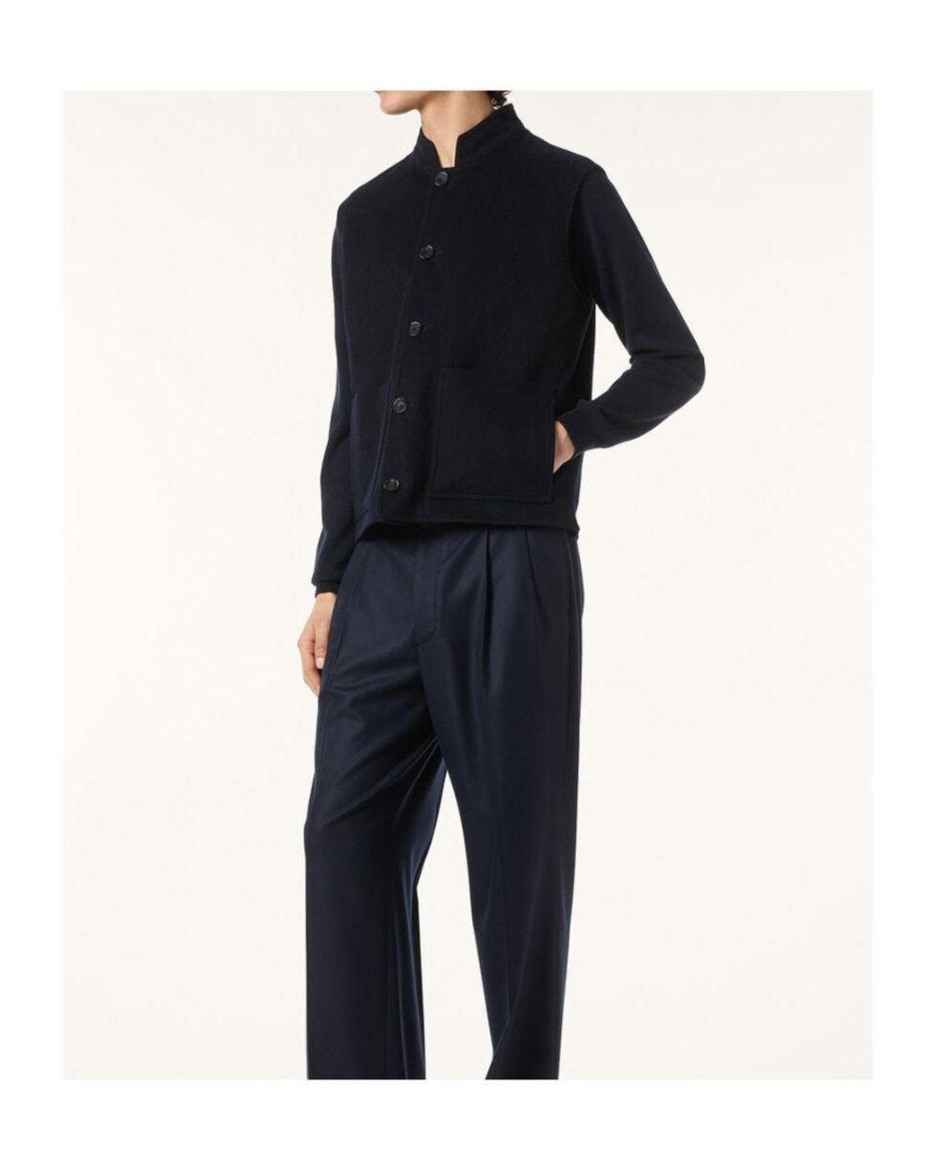 Loro Piana Black Henley Vest for men