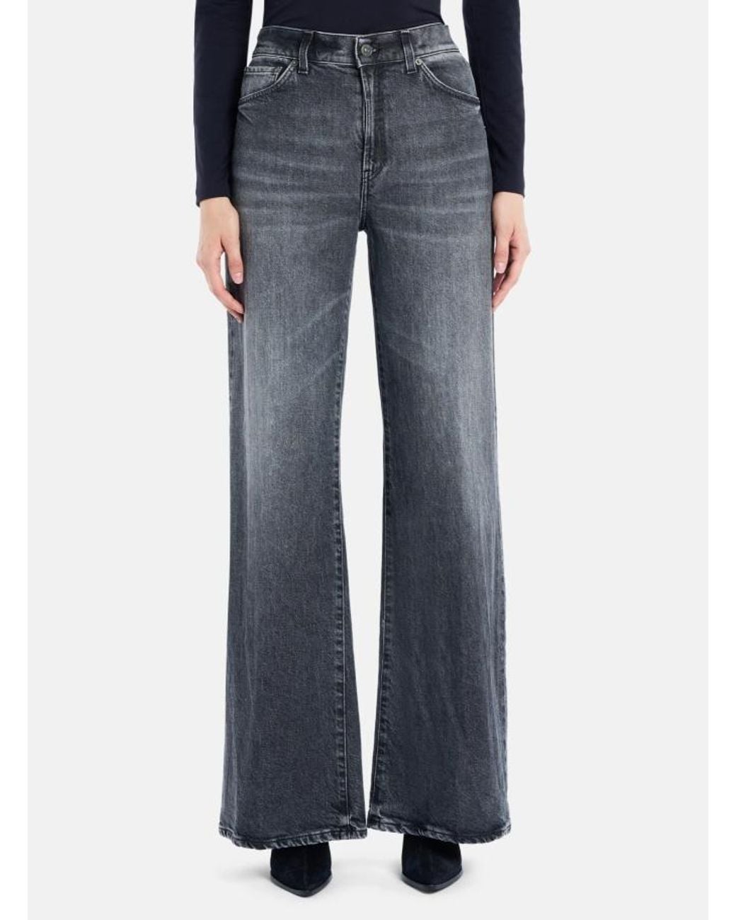 Dondup Blue Amber Wide-Leg Jeans