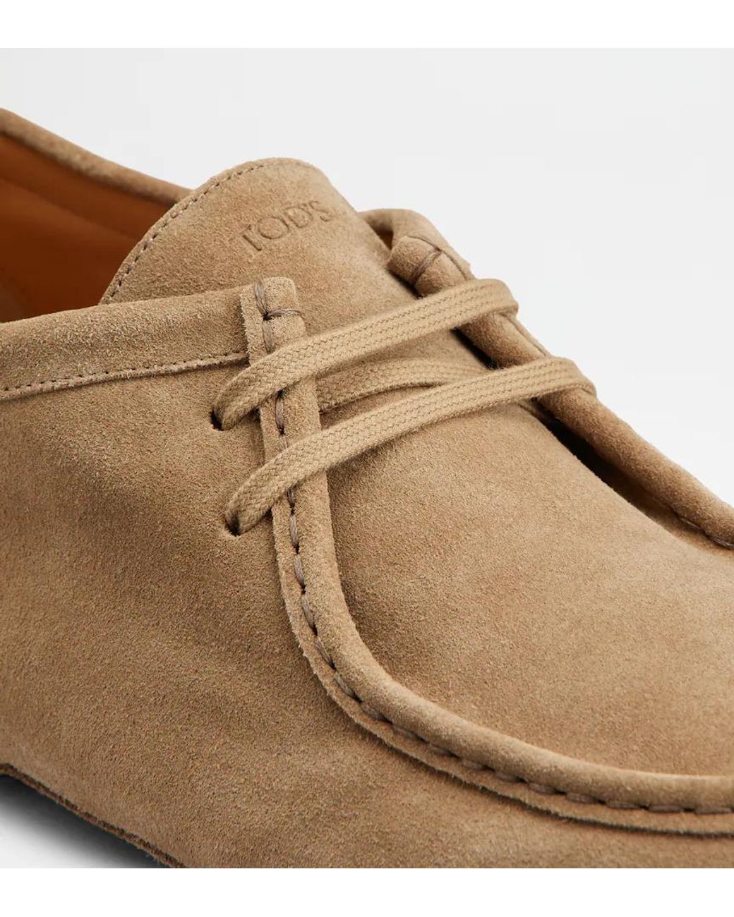 Tod's Brown Lace-Up Derby Shoes for men