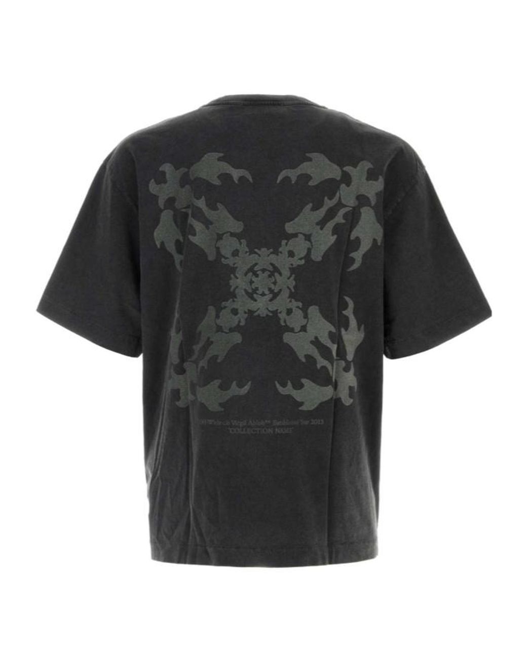 Off-White c/o Virgil Abloh Black Slate Cotton T-Shirt for men