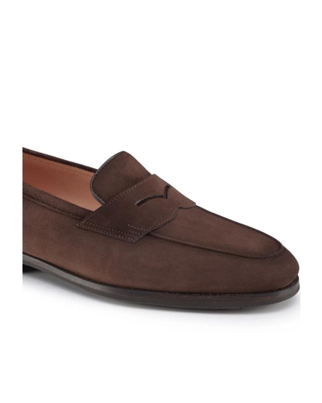 Santoni Brown New Carla Penny Loafers