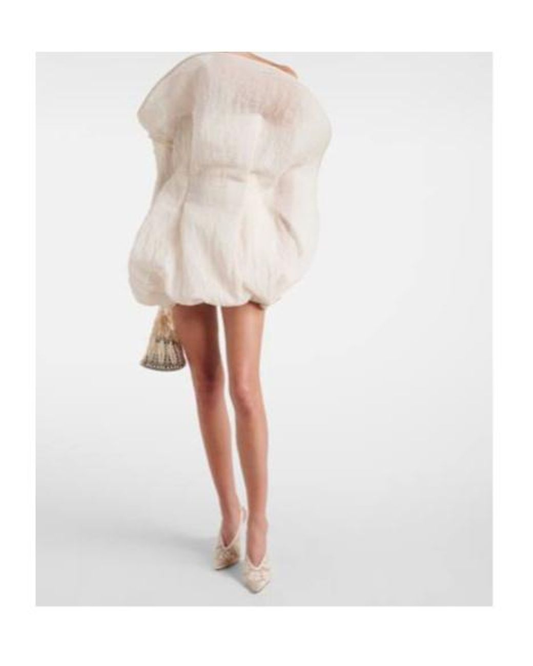 Magda Butrym Natural 105 Crochet Slingback Pumps
