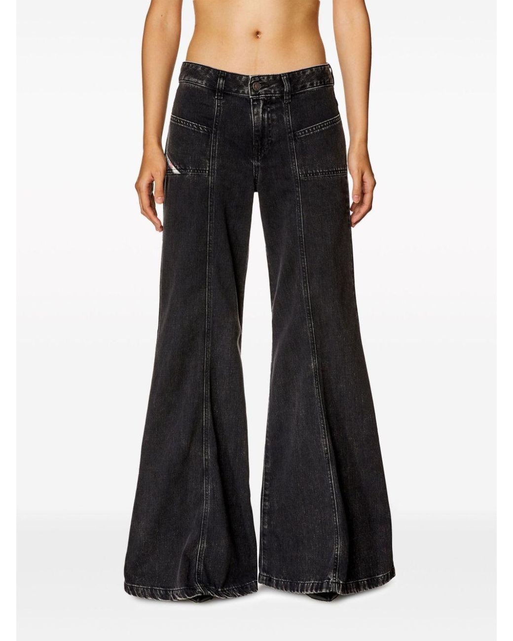 DIESEL Black D-Akii Low-Rise Bootcut Jeans