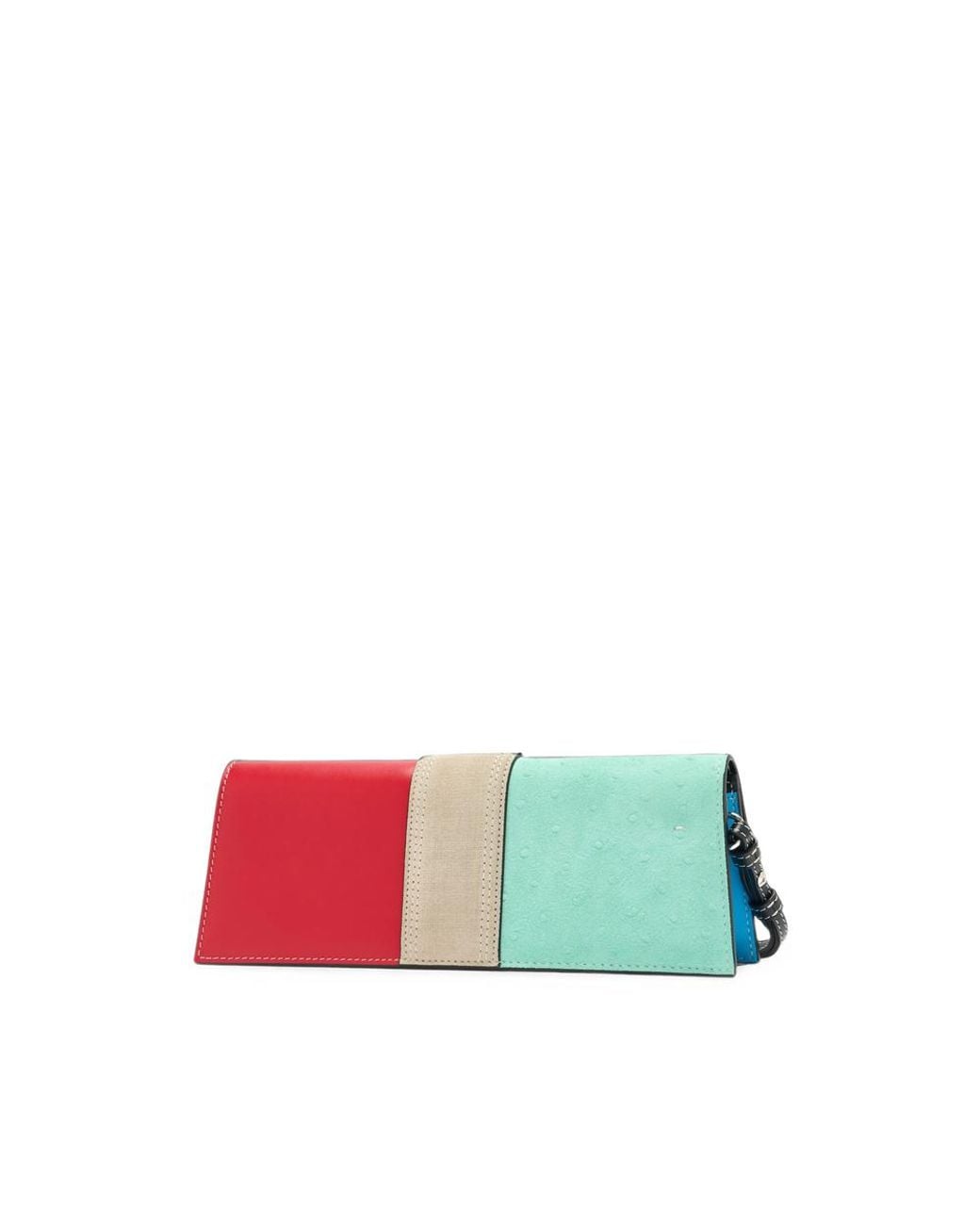 Jacquemus Red Patchwork Zebra-Print Clutch Bag