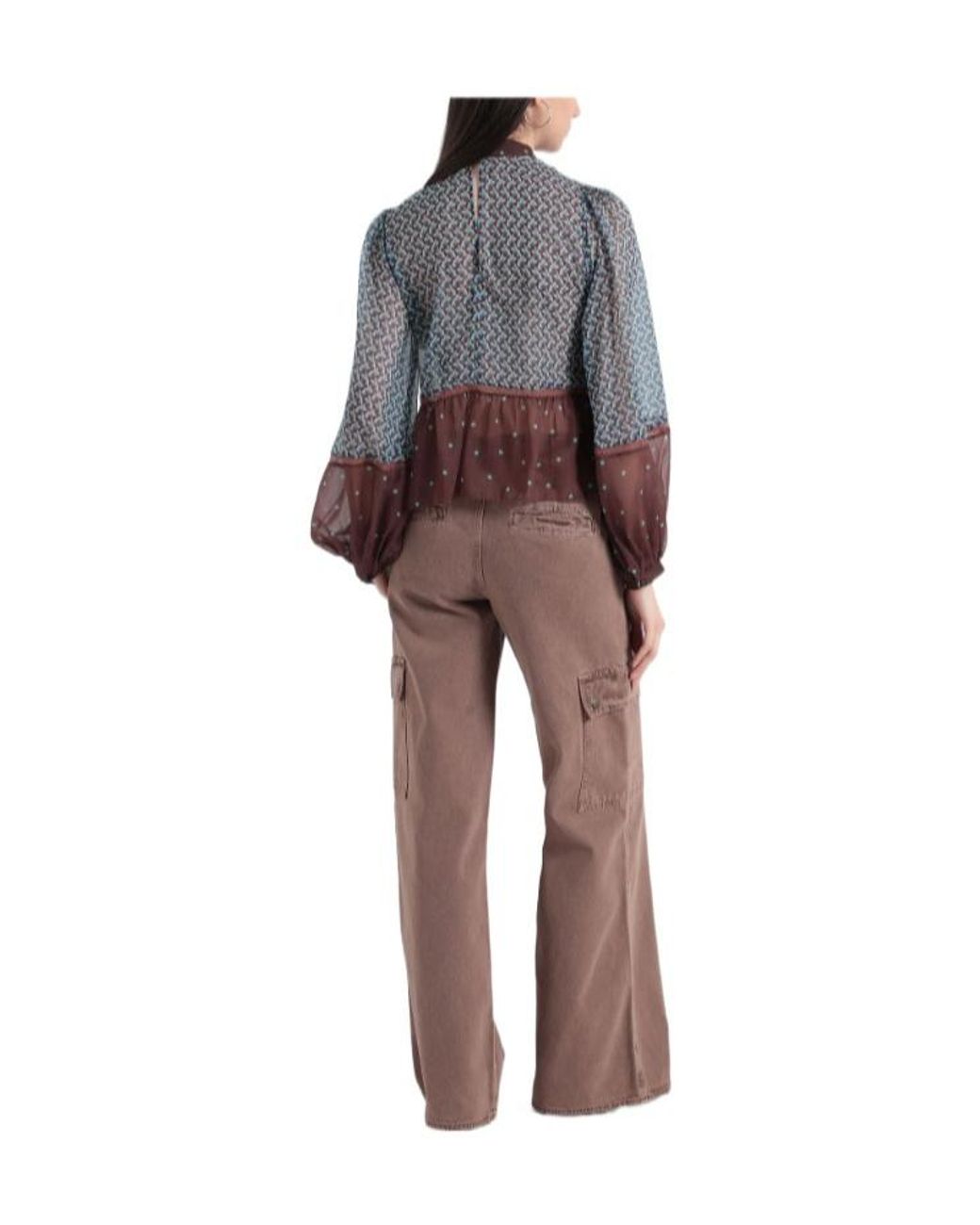 MAX&Co. Brown Solidcolor Long Trousers