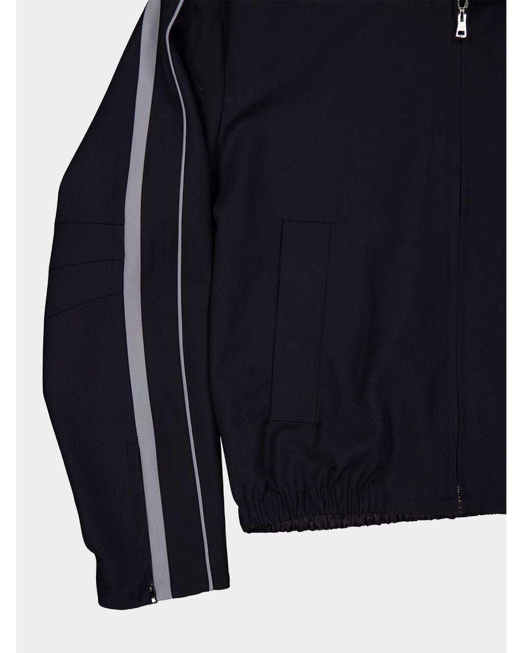 Gucci Blue Embroidered Twill Jacket for men