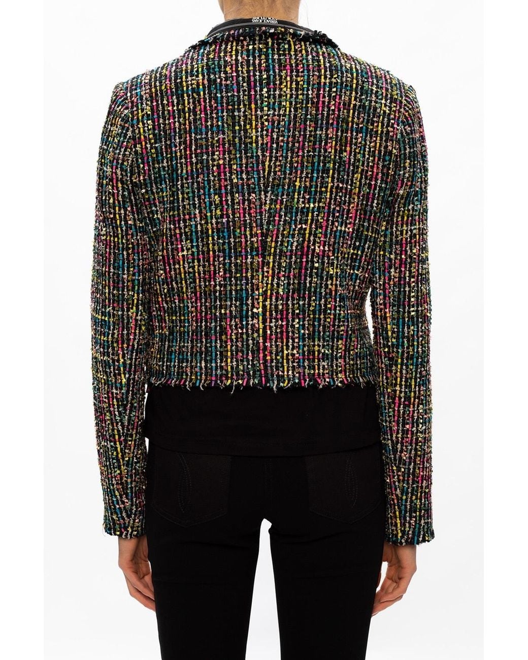 Versace Jeans Black Double-Breasted Casual Jacket