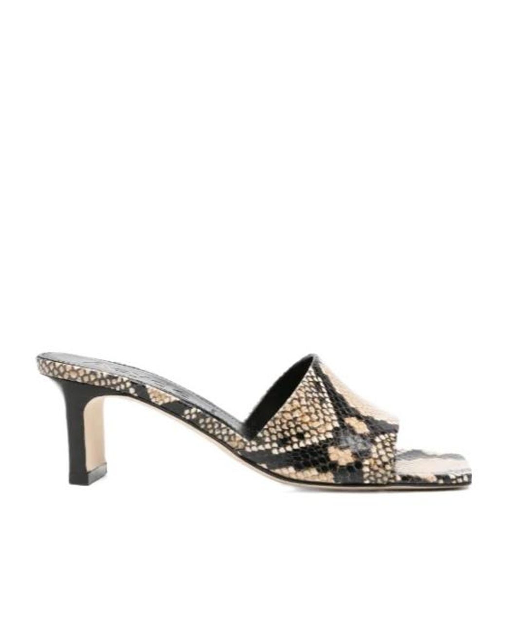 Aeyde Multicolor Jessie Snakeskin-Print Sandals