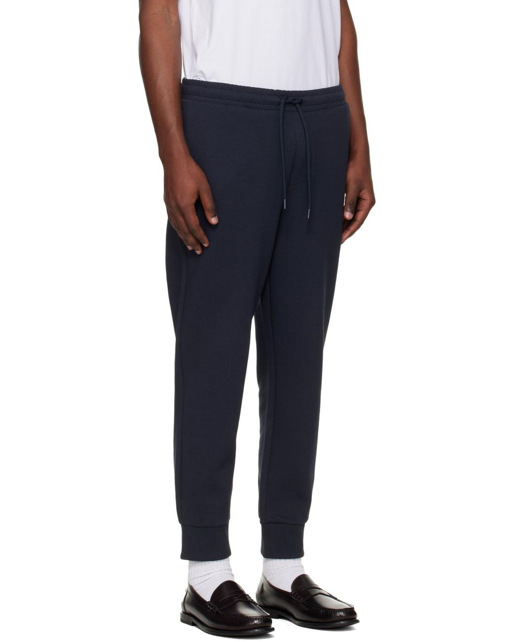 Boss Blue Boss Logo Detail Stretch Tracksuit Bottoms for men