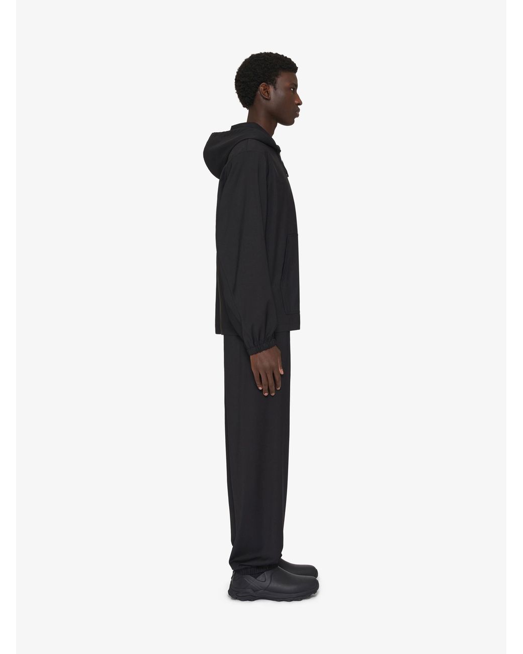 Givenchy Black 4G Plaque Zip-Up Hoodie for men